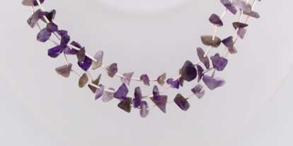 SPC TUBES/AMETHYST CHIPS CHAIN