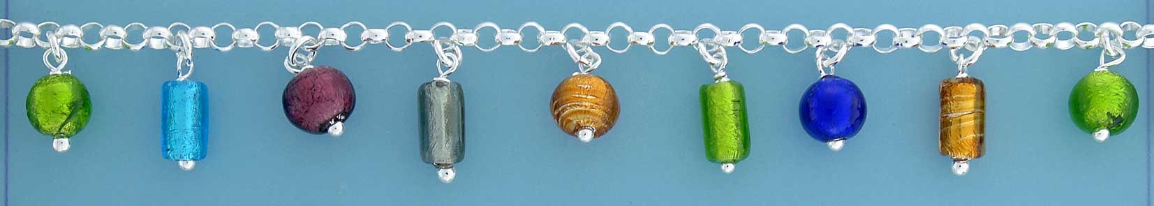 SPC MURANO BEADS/TUBES BRACELET        =