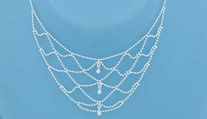 SPC BEAD CHAIN CASCADE NECKLACE        =