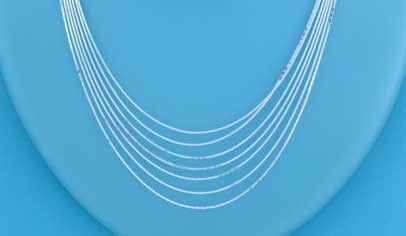 SPC BAR NECKLACE WITH CASCADE CHAIN    =