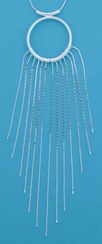 SPC BARLEY CHAIN WITH HOOP/TASSLES PEND