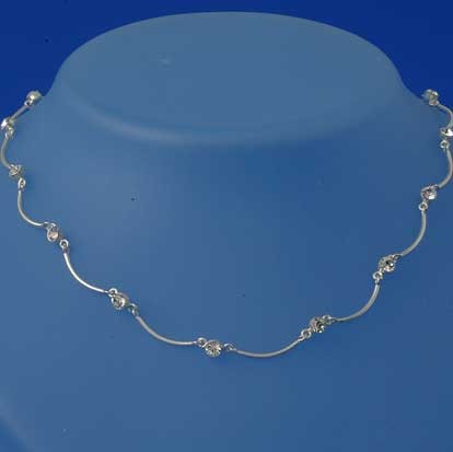 SPC 16in BENT BAR CHAIN WITH DIAMONTES