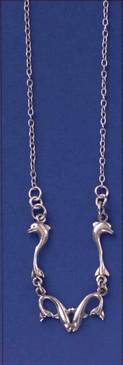 SPC TRACE CHAIN WITH 4 LINKED DOLPHINS -