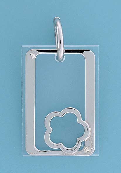 SPC CUTOUT FLOWER/CLEAR PERSPEX PEND.