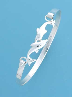 SPC DOUBLE DOLPHIN CLIP BANGLE         =