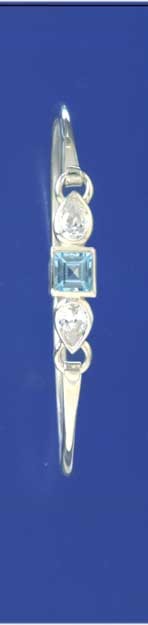 SPC SQ.BT/TEARDROP CZ CLIP BANGLE      =
