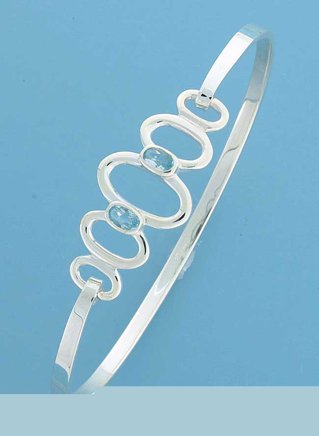 SPC 6x4mm OVAL B.TOPAZ/3 OVALS BANGLE  =