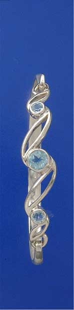 SPC 3 STONE BT CLIP BANGLE             =