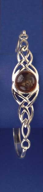 SPC 10mm ROUND AMBER CELTIC BANGLE     =