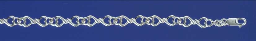 SPC CROSSOVER HEART LINKS BRACELET