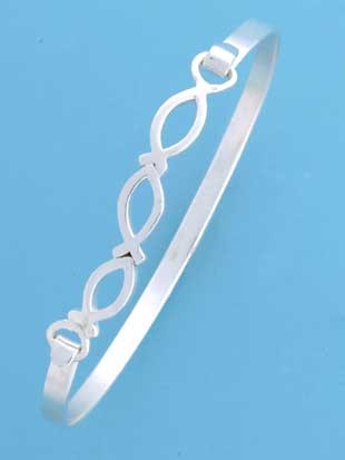 SPC 3 CUTOUT FISH CLIP BANGLE          =