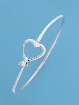 SPC FANCY CROSSOVER HEART CLIP BANGLE  =