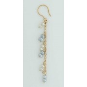 GWT BELCHER CHAIN/PEARLS DROP EARRINGS