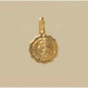 GWT 12mm HOLLOW FANCY ST CHRISTOPHER