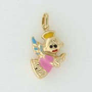 GWT ENAMELLED FLYING ANGEL CHARM