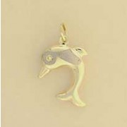 GWT 2 COLOUR DOLPHIN PENDANT