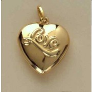 GWT 20mm HOLLOW HEART LOVE PENDANT