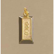 GWT HOLLOW GOLD INGOT PENDANT         -