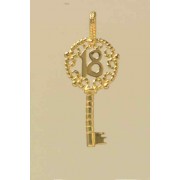 GWT FANCY 18 KEY PENDANT