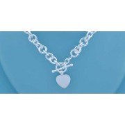 SWT 18"SOLID ROUND RING TIF HEART CHAIN