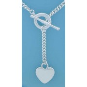 SWT 18" SOLID CURB TIF HEART CHAIN