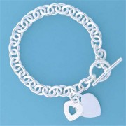 SWT TRACE TIF DOUBLE HEART 180 BRACELET