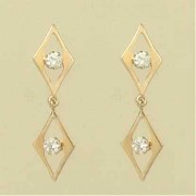 GPC CZ DIAMOND SHAPE STUDS/DIAMOND DROPS