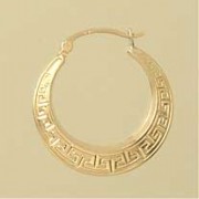 GPC 24mm GREEK KEY PATTERN CREOLES