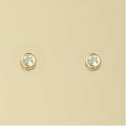 9ct 25pt DIAMOND RUB SET STUDS
