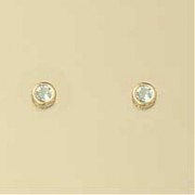 9ct 25pt DIAMOND RUB SET STUDS