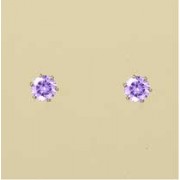 GPC 6mm LILAC CZ CLAW SET STUDS
