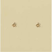 GPC 3mm CHAMPAGNE CZ SET STUDS