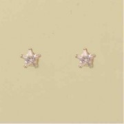 GPC 5mm CZ CLAW SET STAR STUDS-PINK