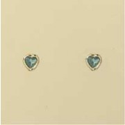 GPC 3MM RUB SET BLUE TOPAZ HEART STUD