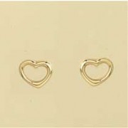 GPC  9mm GOLD TIF HEART STUDS          =
