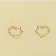 GPC  9mm GOLD TIF HEART STUDS          =