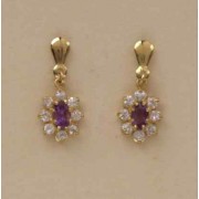 GPC CZ/AMETHYST DROP EARRING           -