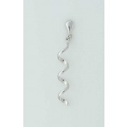 GPC WHITE 28mm SPIRAL DROP STUD EARRINGS