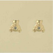 GPC SMALL CZ SET TEDDY BEAR STUDS      =