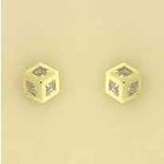 GPC 8mm CZ CUBE ILLUSION STUDS