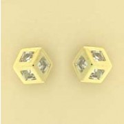 GPC CZ 10mm CUBE ILLUSION STUDS