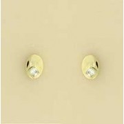 GPC SQ CZ SET 7x5mm OVAL STUD          =