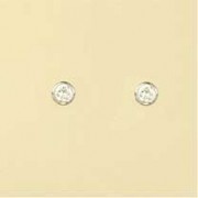 GPC WHITE GOLD 3mm RUB SET CZ STUDS    =