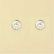 GPC WHITE GOLD 6mm RUB SET CZ STUDS    =