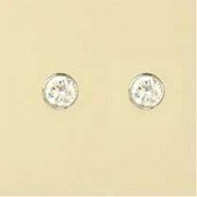 GPC WHITE GOLD 6mm RUB SET CZ STUDS    =