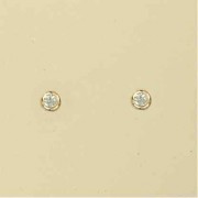 GPC 3mm BLUE TOPAZ RUB SET STUDS