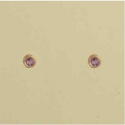 GPC 3mm AMETHYST RUB SET STUDS         =