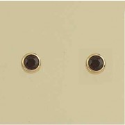 GPC 4MM GARNET RUB SET STUD