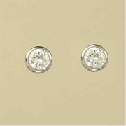 GPC WHITE GOLD 6mm CZ STUDS