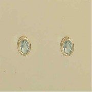 GPC 6x4mm OVAL BLUE TOPAZ STUDS        =